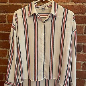Forever 21 Button Down Striped Shirt